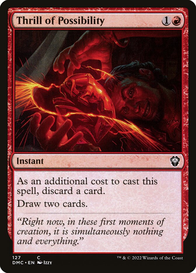 Thrill of Possibility – Common Magic: The Gathering card from Dominaria United Commander (#127)