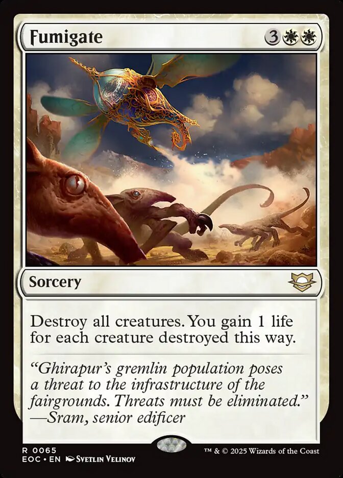 Fumigate – Rare Magic: The Gathering card from Edge of Eternities Commander (#65)