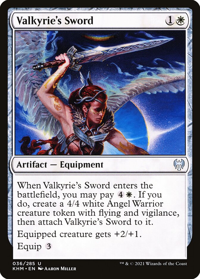 Valkyrie's Sword – Uncommon Magic: The Gathering card from Kaldheim (#36)