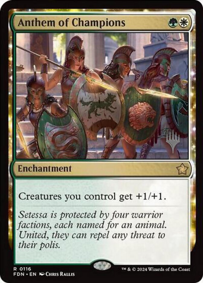 Anthem of Champions – Rare Magic: The Gathering card from Foundations Promos (#116p)