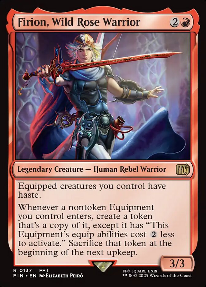 Firion, Wild Rose Warrior – Rare Magic: The Gathering card from Final Fantasy (#137)