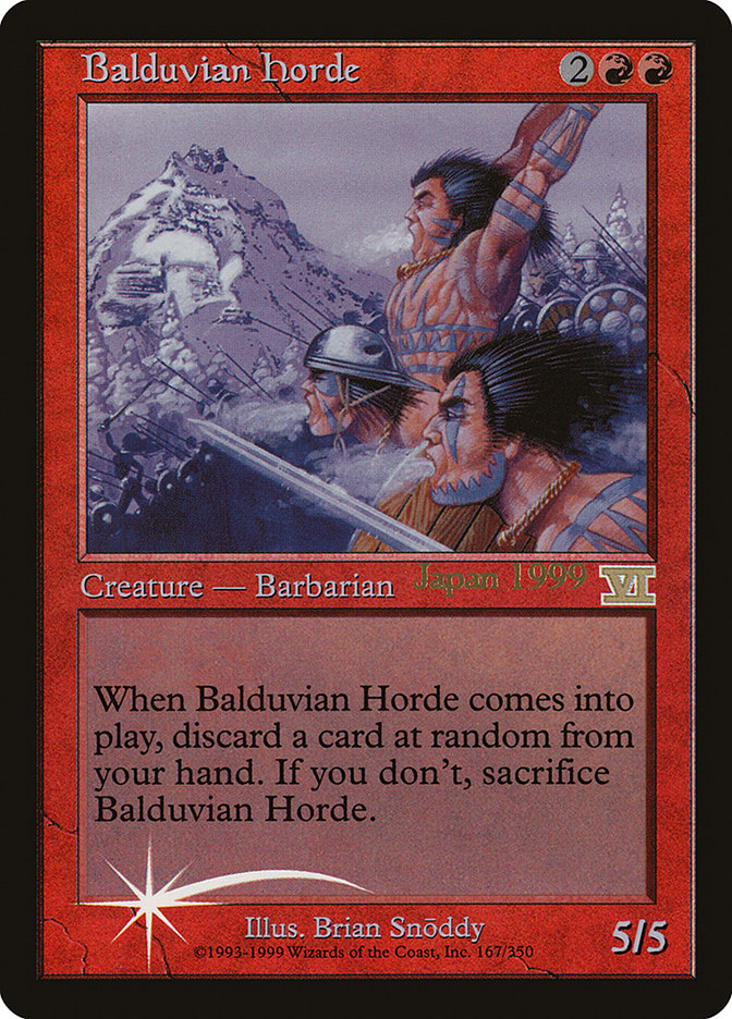 Balduvian Horde – Rare Magic: The Gathering card from World Championship Promos (#1)