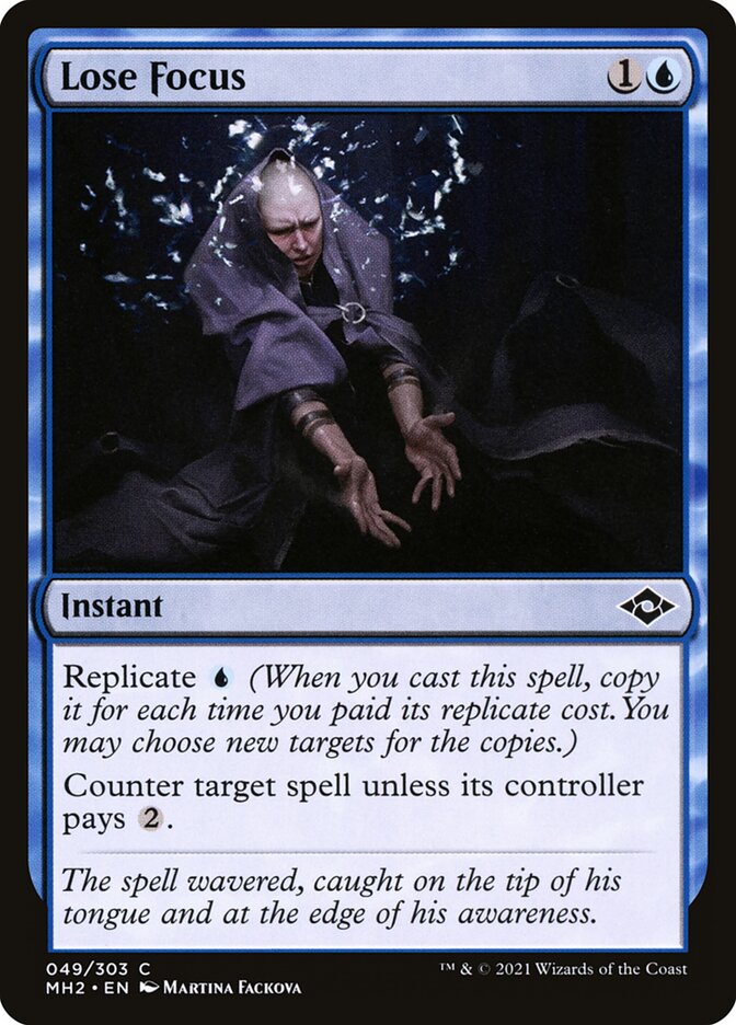 Lose Focus – Common Magic: The Gathering card from Modern Horizons 2 (#49)