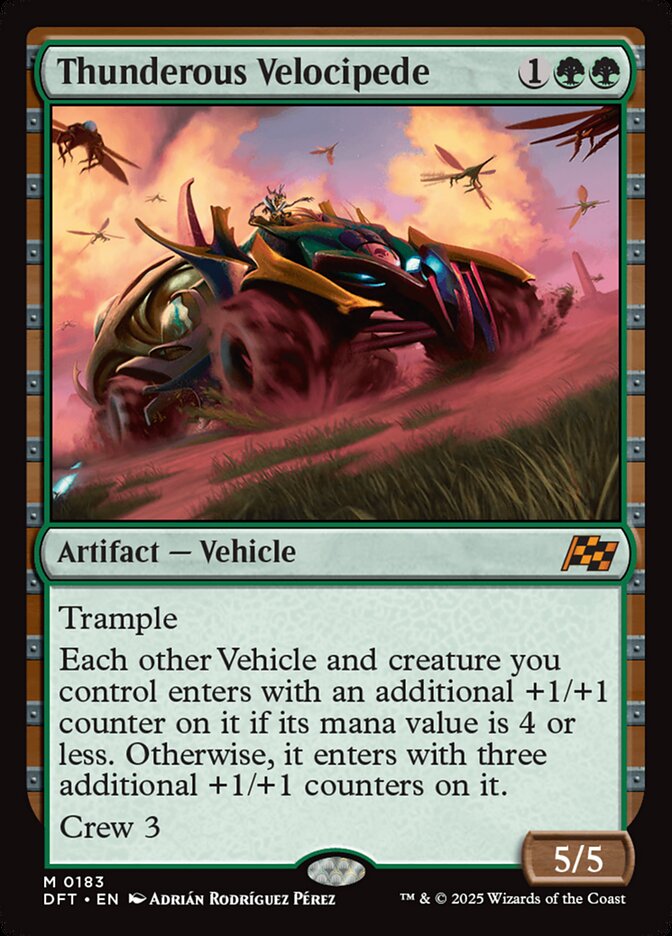 Thunderous Velocipede – Mythic Magic: The Gathering card from Aetherdrift (#183)