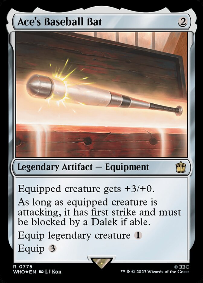 Ace's Baseball Bat – Rare Magic: The Gathering card from Doctor Who (#775)