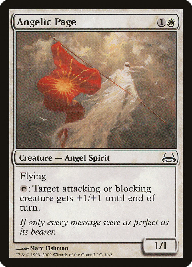 Angelic Page – Common Magic: The Gathering card from Duel Decks: Divine vs. Demonic (#3)