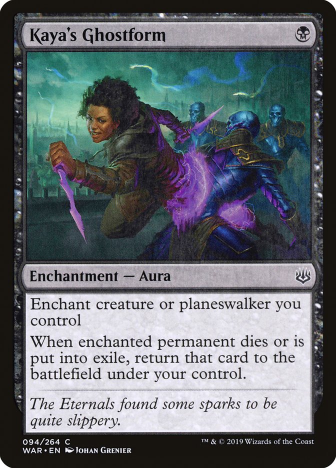 Kaya's Ghostform – Common Magic: The Gathering card from War of the Spark (#94)