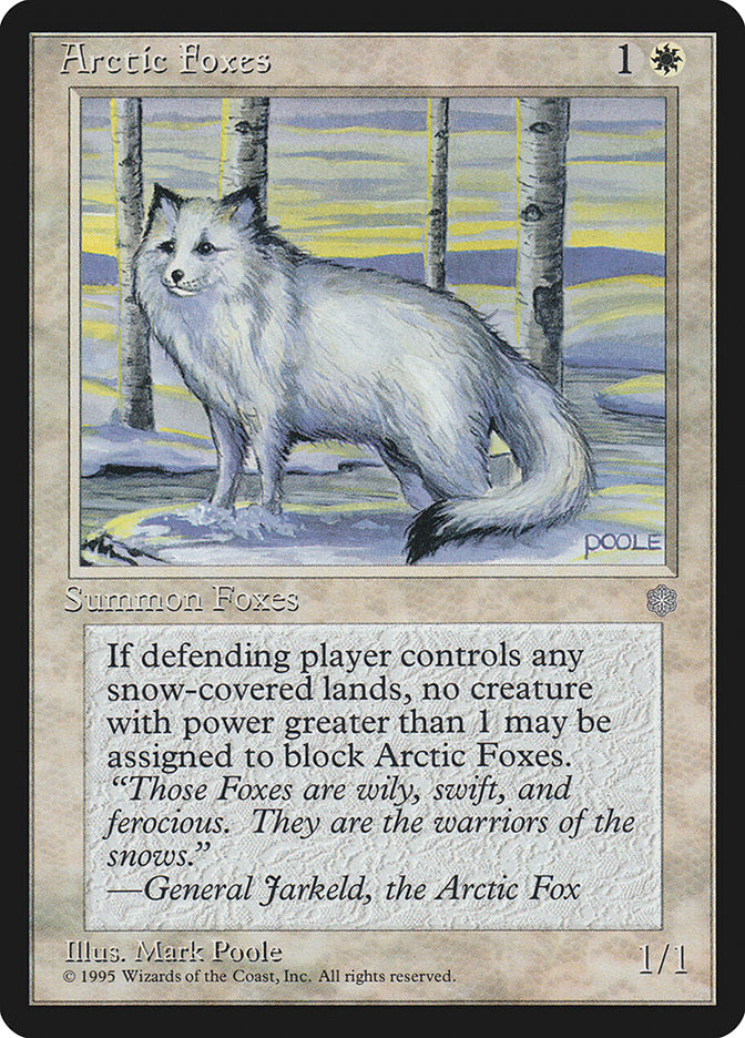 Arctic Foxes – Common Magic: The Gathering card from Ice Age (#2)