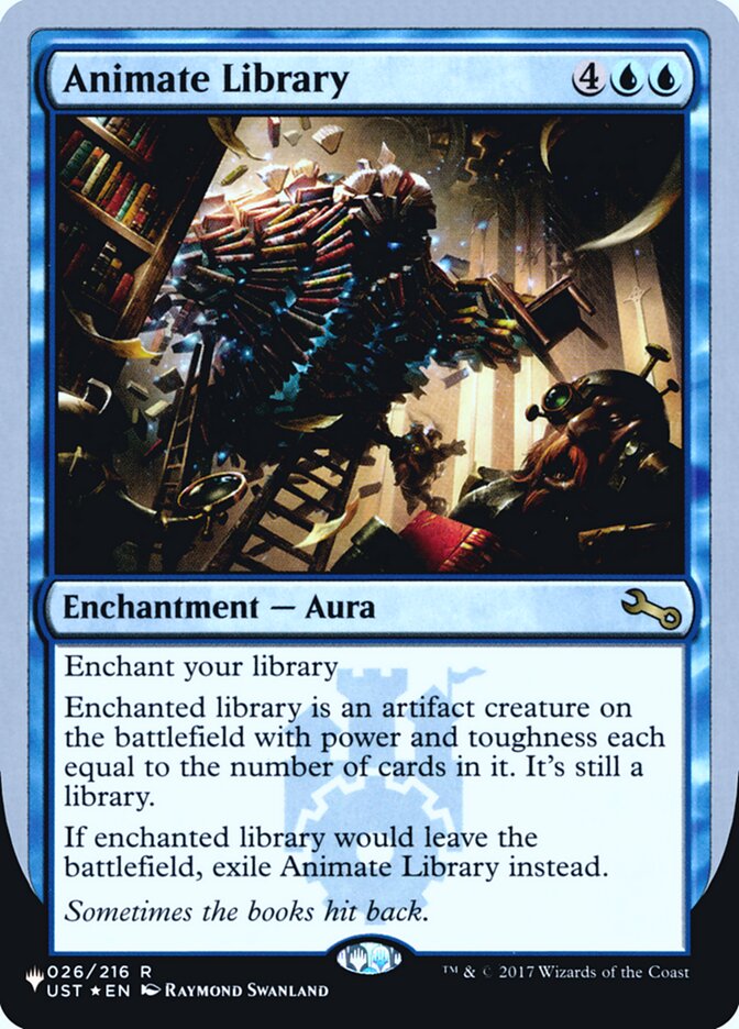 Animate Library – Rare Magic: The Gathering card from The List (Unfinity Foil Edition) (#11)