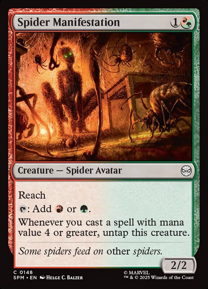 Spider Manifestation – Common Magic: The Gathering card from Marvel's Spider-Man (#148)