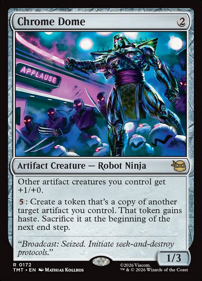 Chrome Dome – Rare Magic: The Gathering card from Teenage Mutant Ninja Turtles (#172)
