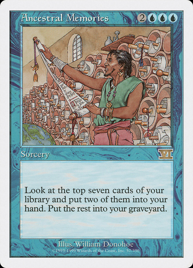 Ancestral Memories – Rare Magic: The Gathering card from Classic Sixth Edition (#57)