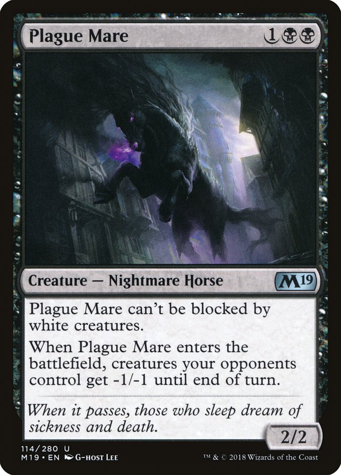 Plague Mare – Uncommon Magic: The Gathering card from Core Set 2019 (#114)