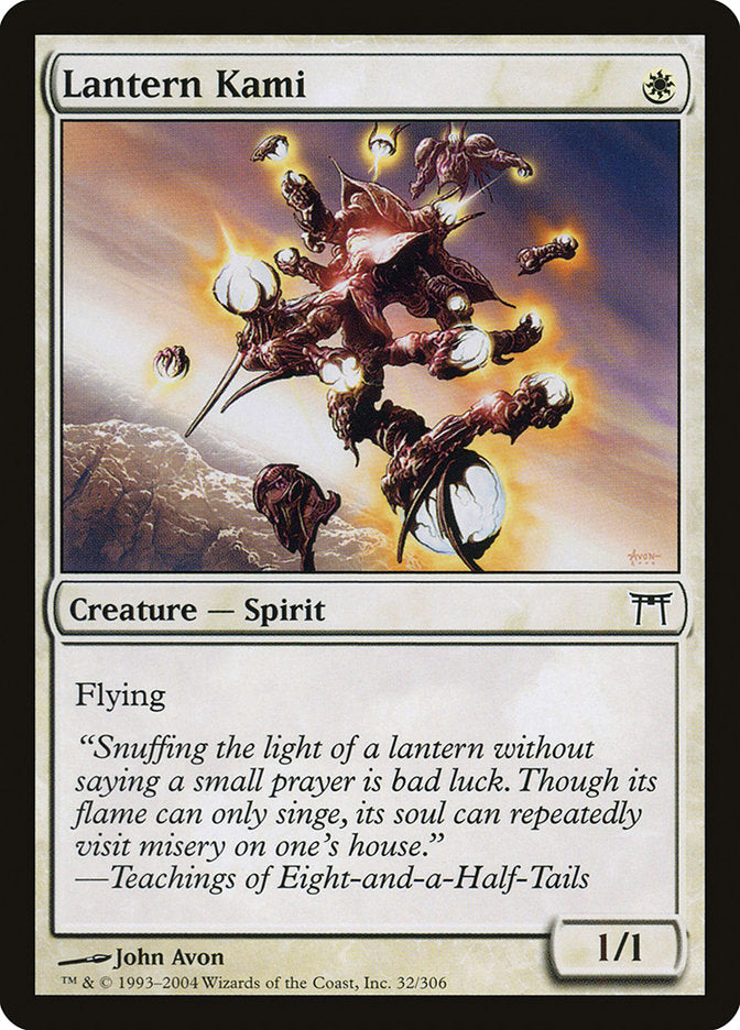 Lantern Kami – Common Magic: The Gathering card from Champions of Kamigawa (#32)