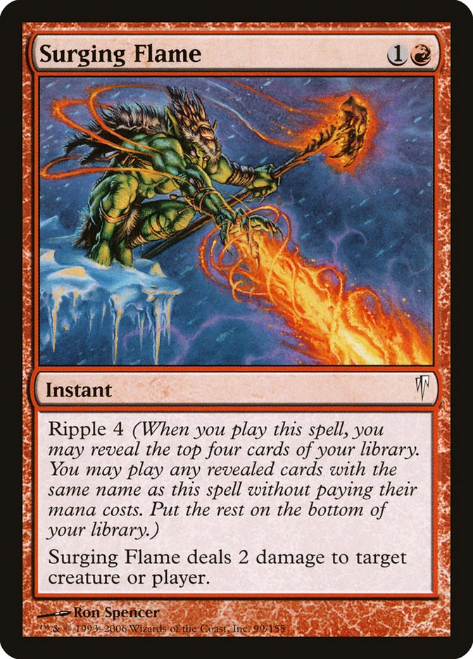 Surging Flame – Common Magic: The Gathering card from Coldsnap (#99)