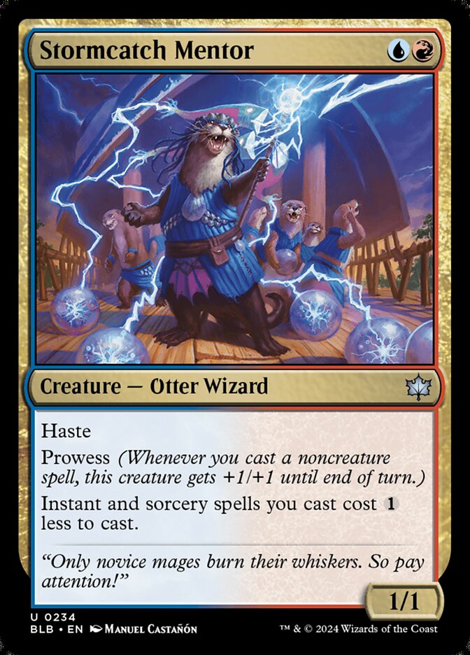 Stormcatch Mentor – Uncommon Magic: The Gathering card from Bloomburrow (#234)