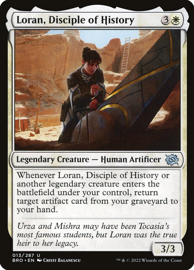 Loran, Disciple of History – Uncommon Magic: The Gathering card from The Brothers' War (#13)