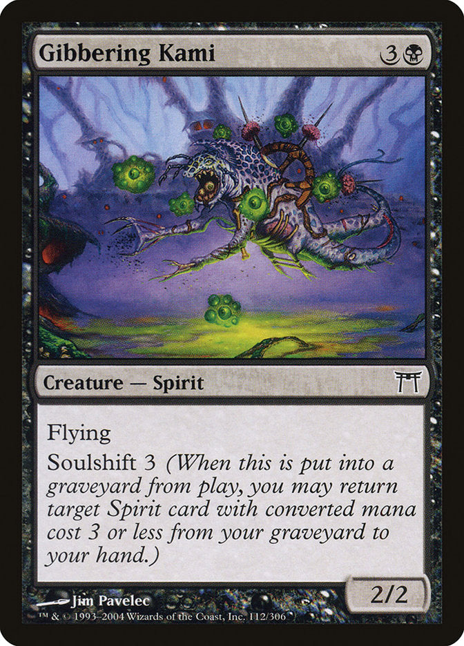 Gibbering Kami – Common Magic: The Gathering card from Champions of Kamigawa (#112)