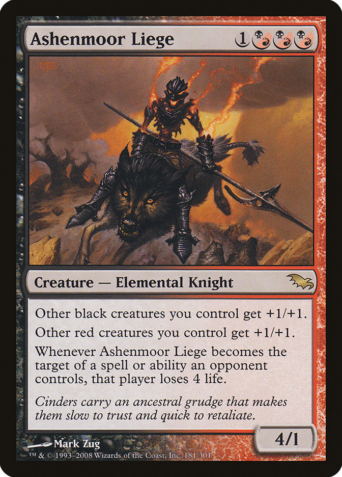 Ashenmoor Liege – Rare Magic: The Gathering card from Shadowmoor (#181)
