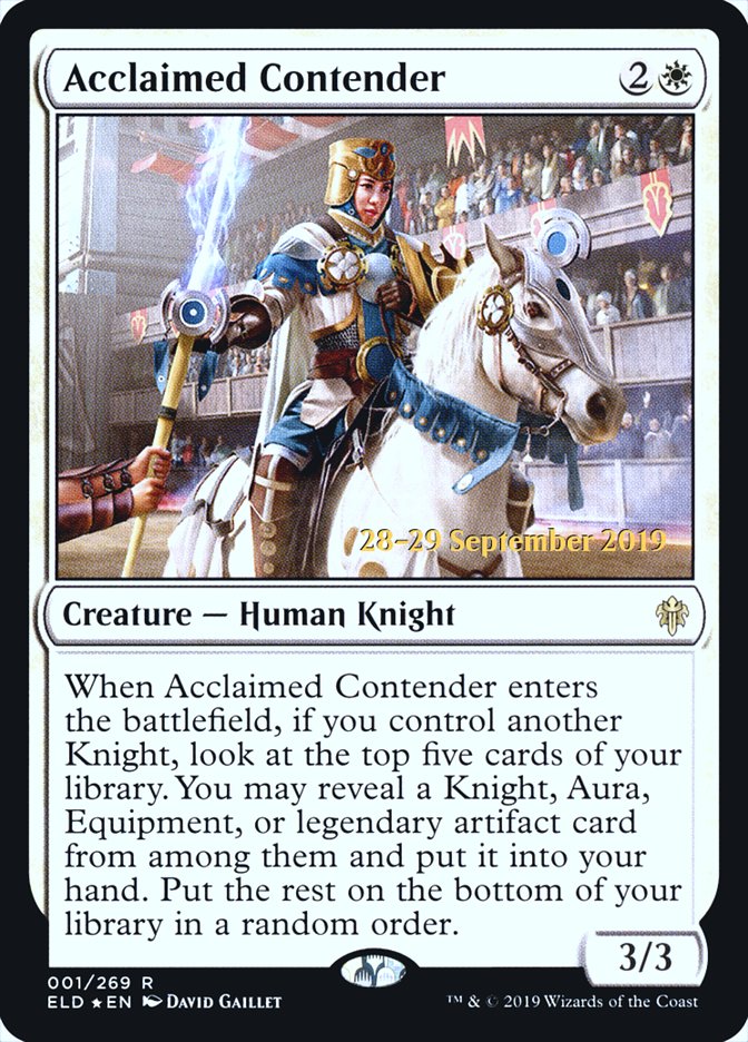 Acclaimed Contender – Rare Magic: The Gathering card from Throne of Eldraine Promos (#1s)