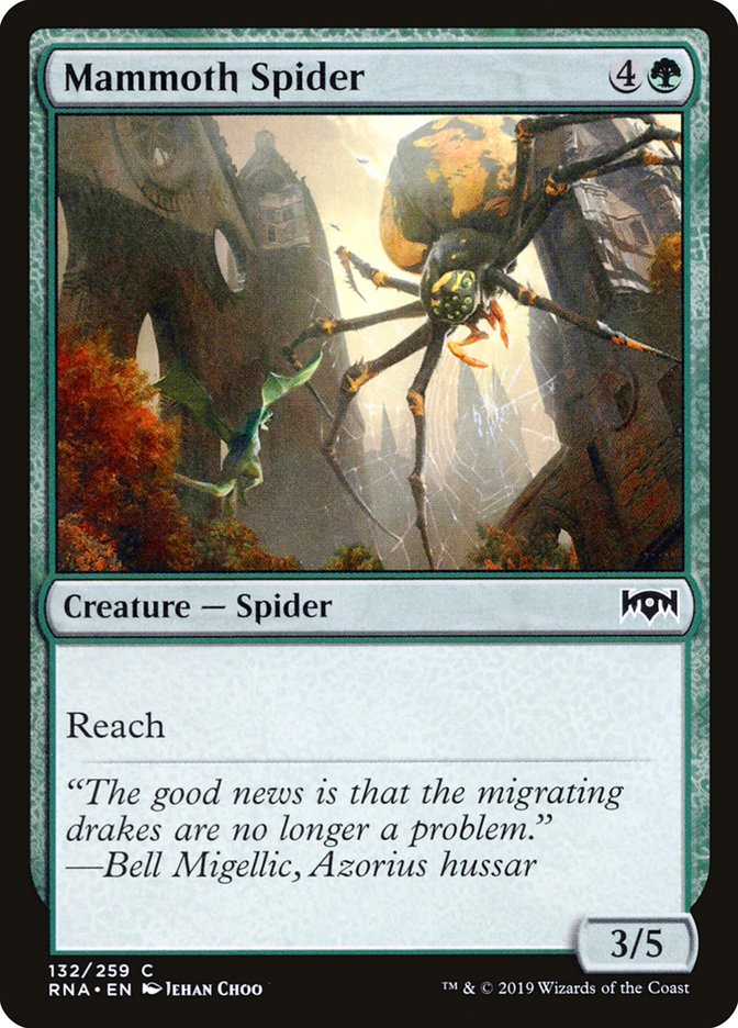 Mammoth Spider – Common Magic: The Gathering card from Ravnica Allegiance (#132)