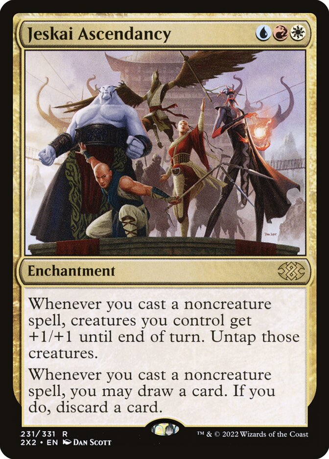 Jeskai Ascendancy – Rare Magic: The Gathering card from Double Masters 2022 (#231)