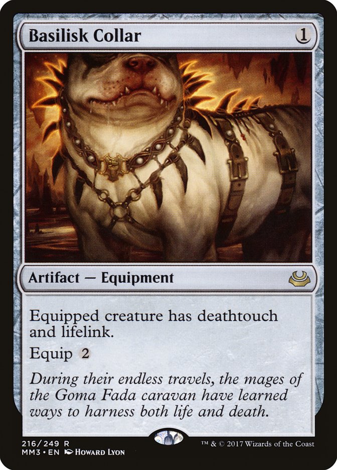 Basilisk Collar – Rare Magic: The Gathering card from Modern Masters 2017 (#216)