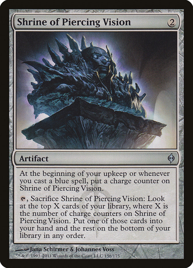 Shrine of Piercing Vision – Uncommon Magic: The Gathering card from New Phyrexia (#156)