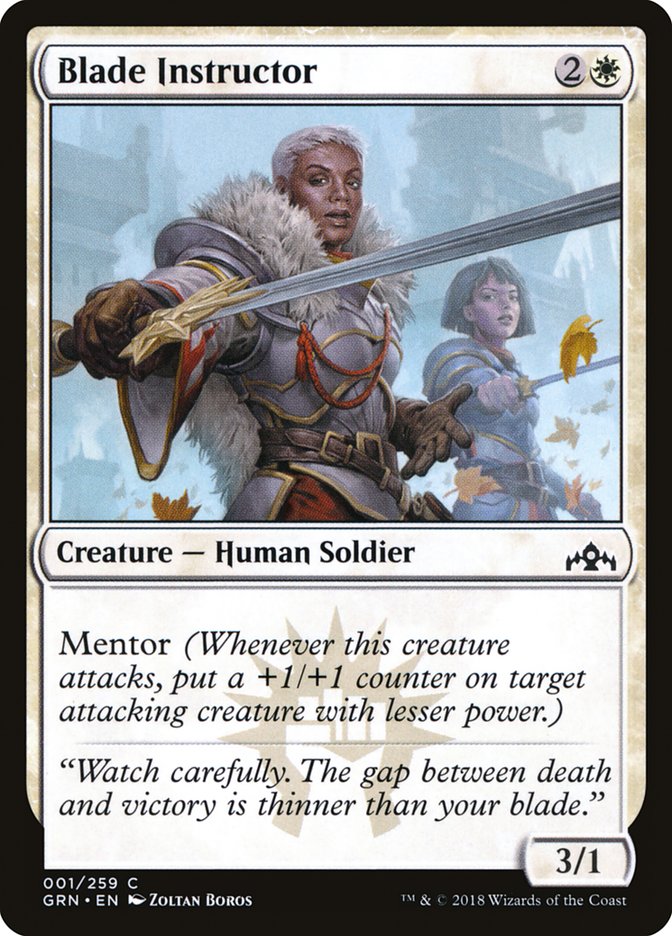 Blade Instructor – Common Magic: The Gathering card from Guilds of Ravnica (#1)