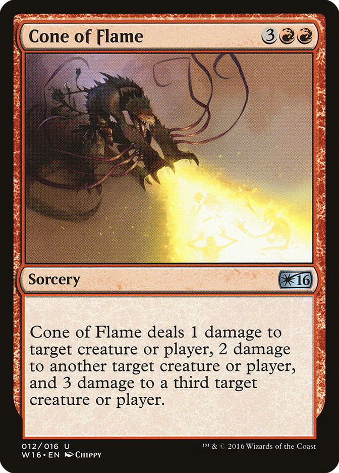Cone of Flame – Uncommon Magic: The Gathering card from Welcome Deck 2016 (#12)