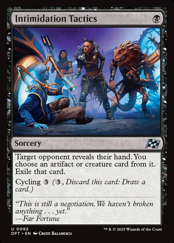 Intimidation Tactics – Uncommon Magic: The Gathering card from Aetherdrift (#92)