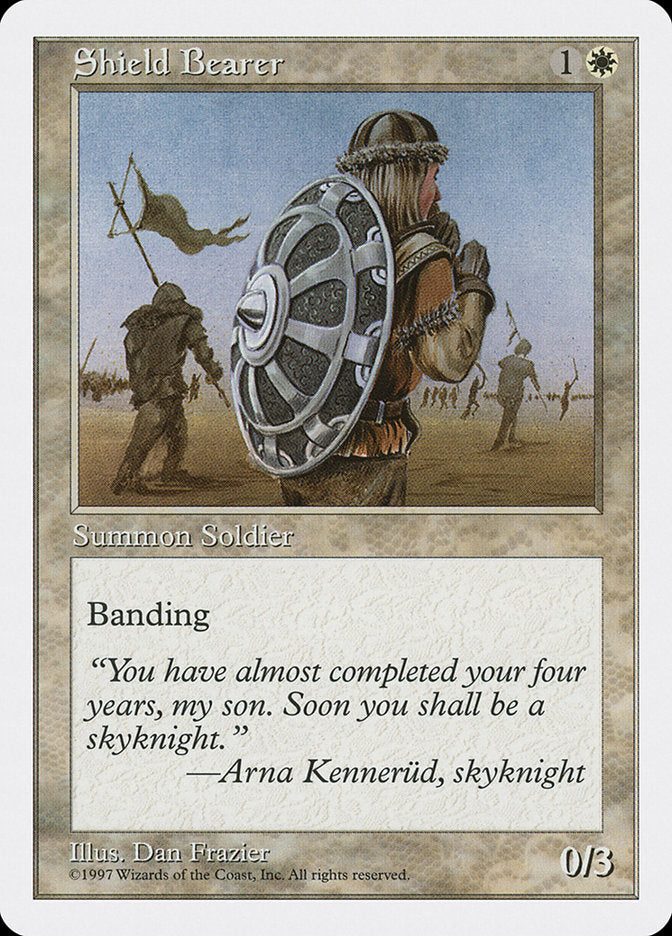 Shield Bearer – Common Magic: The Gathering card from Fifth Edition (#62)