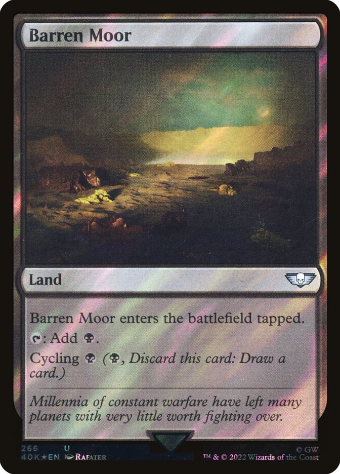 Barren Moor – Uncommon Magic: The Gathering card from Warhammer 40,000 Commander (#266★)