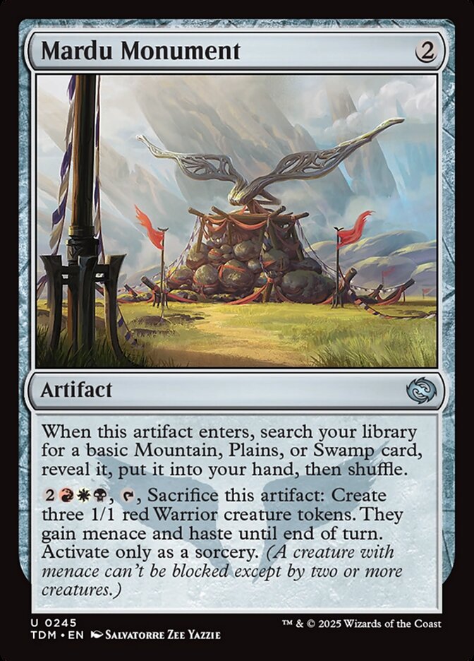 Mardu Monument – Uncommon Magic: The Gathering card from Tarkir: Dragonstorm (#245)