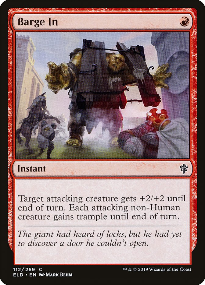 Barge In – Common Magic: The Gathering card from Throne of Eldraine (#112)