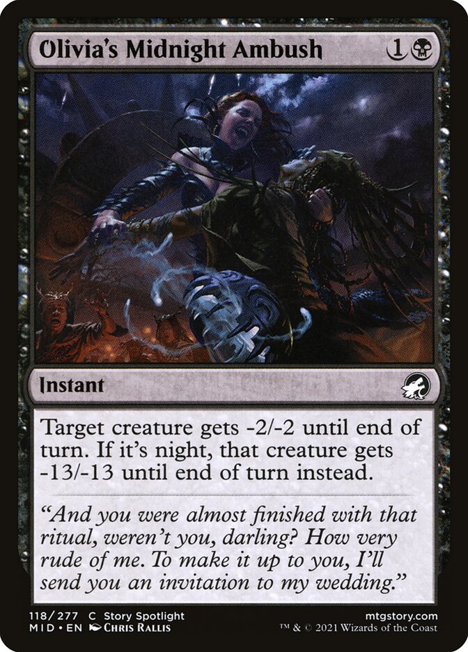 Olivia's Midnight Ambush – Common Magic: The Gathering card from Innistrad: Midnight Hunt (#118)