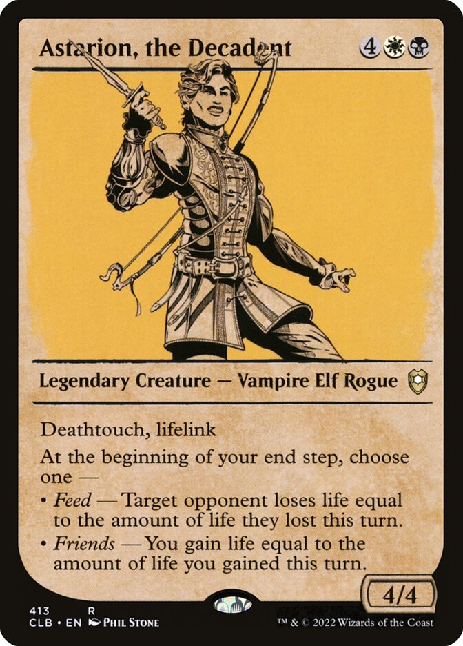 Astarion, the Decadent – Rare Magic: The Gathering card from Commander Legends: Battle for Baldur's Gate (#413)