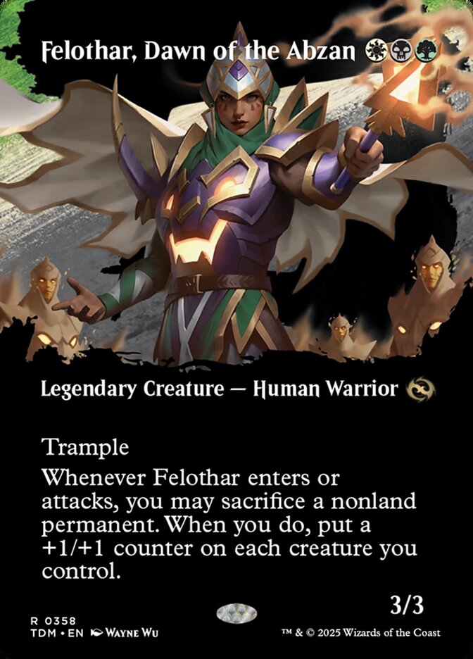 Felothar, Dawn of the Abzan – Rare Magic: The Gathering card from Tarkir: Dragonstorm (#358)