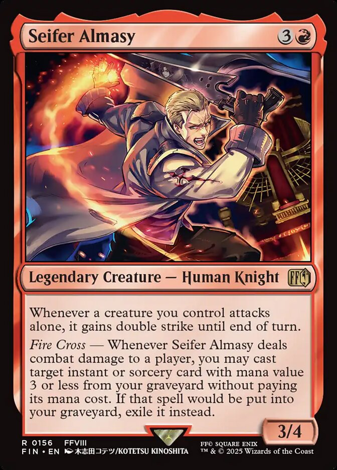 Seifer Almasy – Rare Magic: The Gathering card from Final Fantasy (#156)