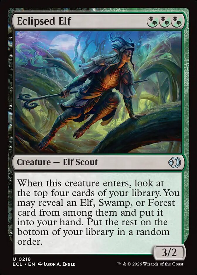 Eclipsed Elf – Uncommon Magic: The Gathering card from Lorwyn Eclipsed (#218)