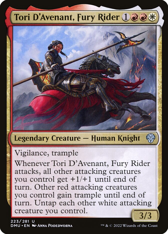 Tori D'Avenant, Fury Rider – Uncommon Magic: The Gathering card from Dominaria United (#223)