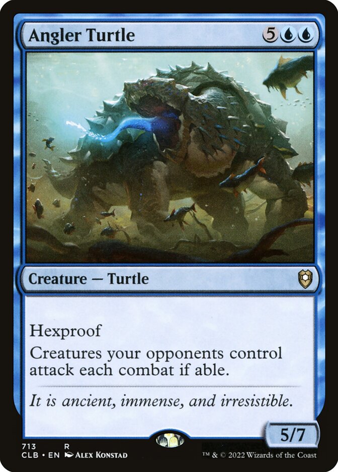 Angler Turtle – Rare Magic: The Gathering card from Commander Legends: Battle for Baldur's Gate (#713)