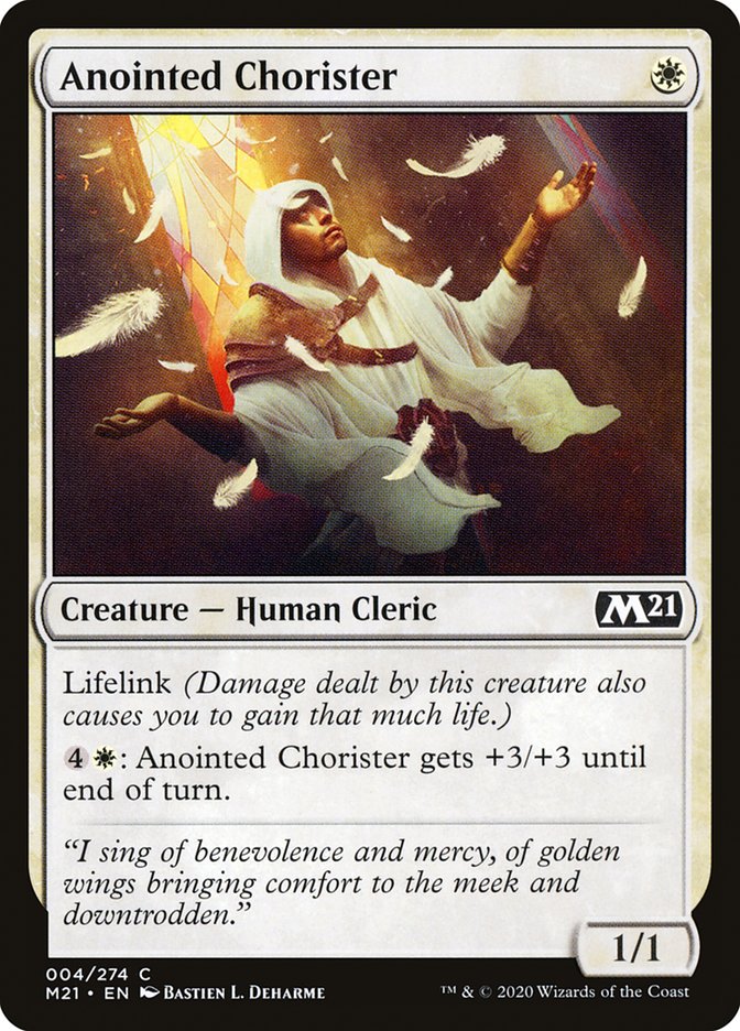 Anointed Chorister – Common Magic: The Gathering card from Core Set 2021 (#4)