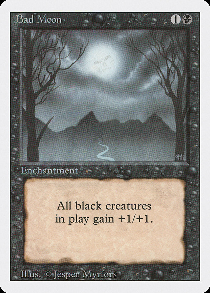 Bad Moon – Rare Magic: The Gathering card from Revised Edition (#94)