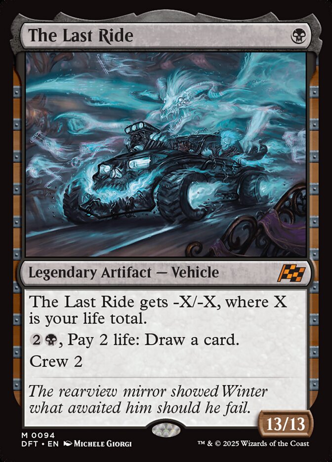 The Last Ride – Mythic Magic: The Gathering card from Aetherdrift (#94)