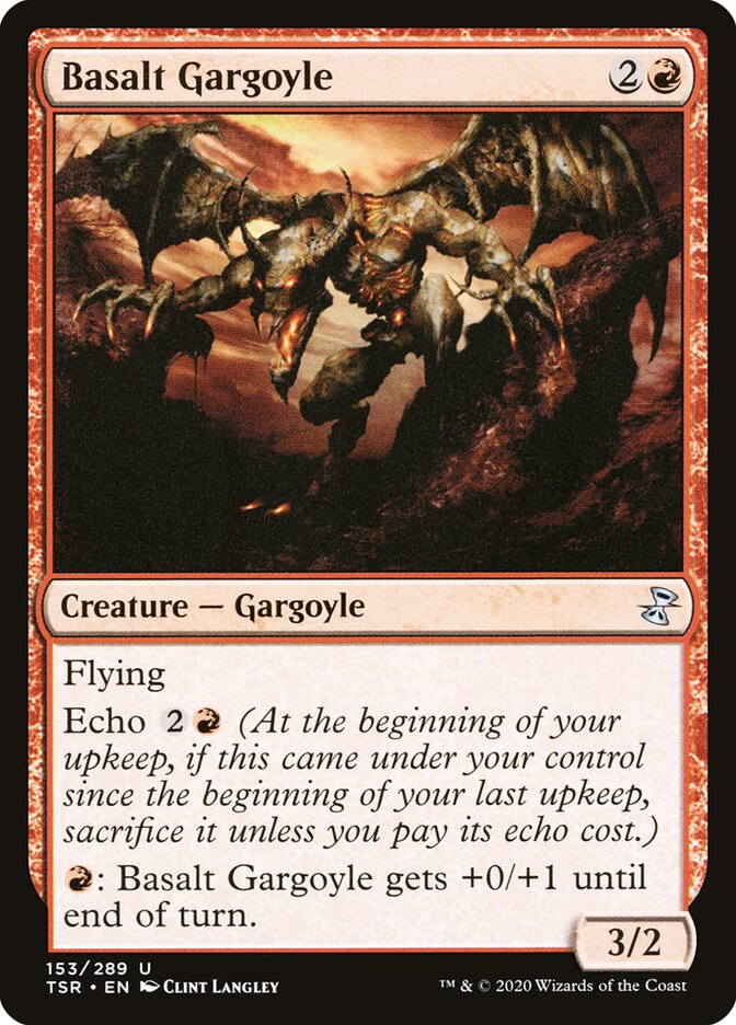 Basalt Gargoyle – Uncommon Magic: The Gathering card from Time Spiral Remastered (#153)