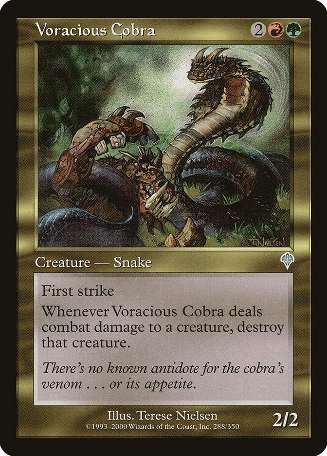 Voracious Cobra – Uncommon Magic: The Gathering card from Invasion (#288)