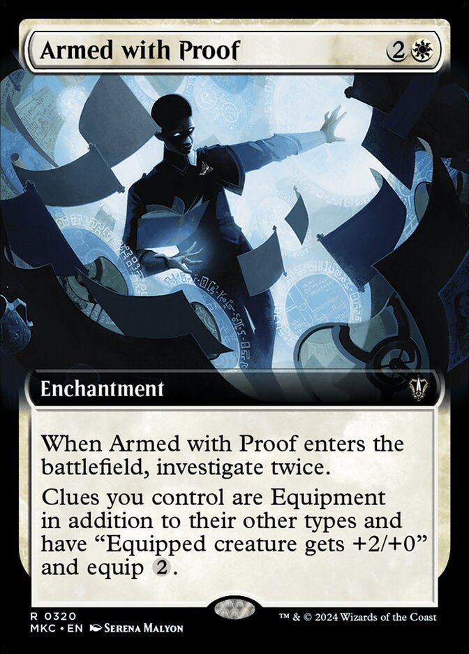 Armed with Proof – Rare Magic: The Gathering card from Murders at Karlov Manor Commander (#320)