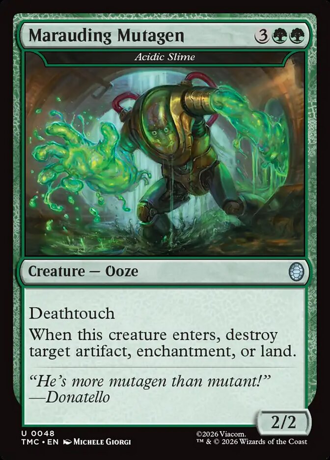 Acidic Slime – Uncommon Magic: The Gathering card from Teenage Mutant Ninja Turtles Eternal (#48)