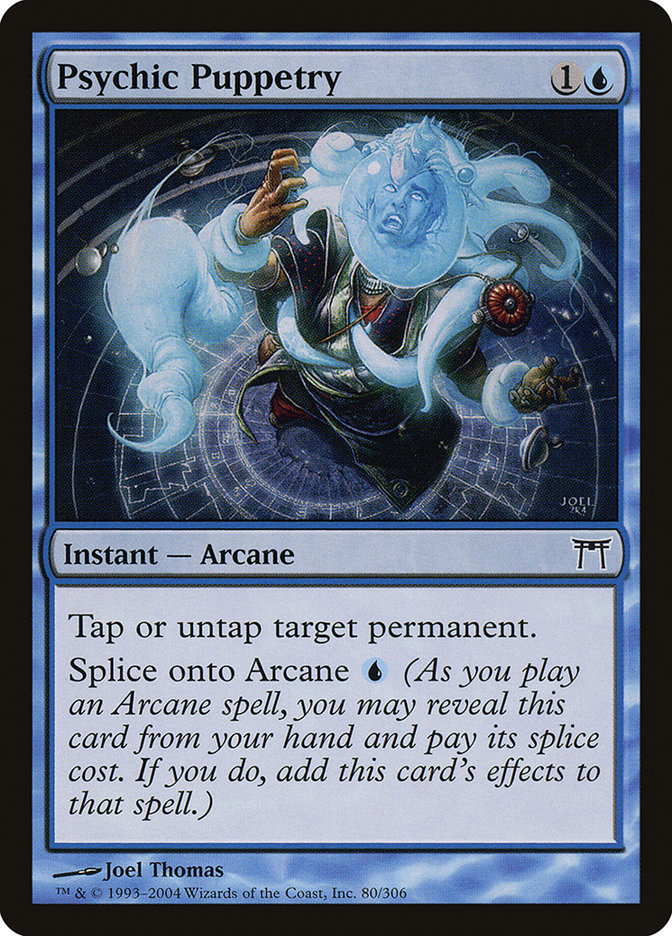 Psychic Puppetry – Common Magic: The Gathering card from Champions of Kamigawa (#80)